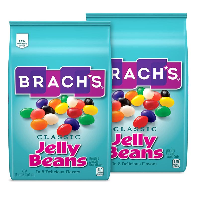 Photo 1 of Brach's Classic Jelly Beans | Bulk Bag of Candy for Easter Eggs and Baking | Fruit and Licorice-Flavored Easter Egg Candy for Easter Basket Stuffers and Decorating | 54 oz (Pack of 2) bb 9/22