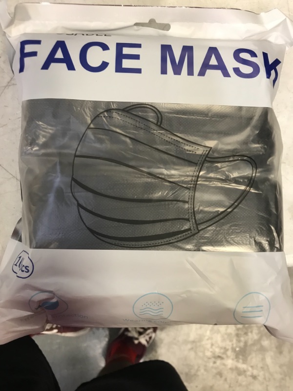 Photo 2 of 100Pcs Disposable Face Masks, Black Face Mask, 3 Ply Disposable Mask
