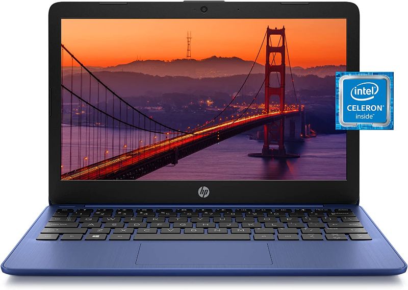 Photo 1 of HP Stream 11" Laptop, Intel Celeron N4020, Intel UHD Graphics 600, 4 GB RAM, 64 GB SSD, Windows 11 Home in S mode (11-ak0030nr, Royal blue)
