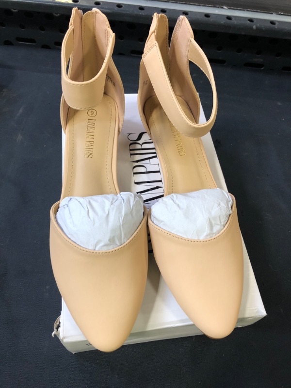 Photo 3 of DREAM PAIRS Amiga Women's Low Wedge Flats Shoes, BEIGE SIZE 9