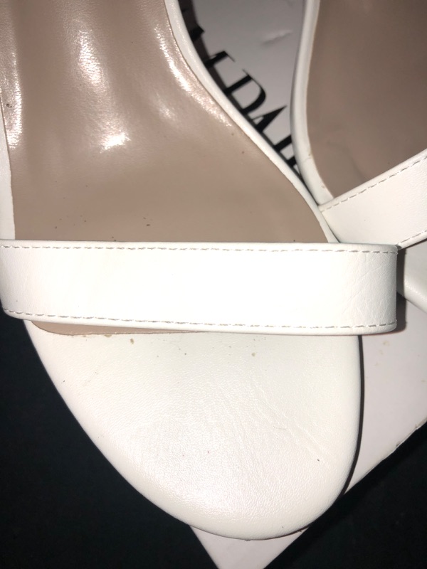 Photo 3 of DREAM PAIRS Women's Chunk Low Heel Pump Sandals, WHITE SIZE 7.5