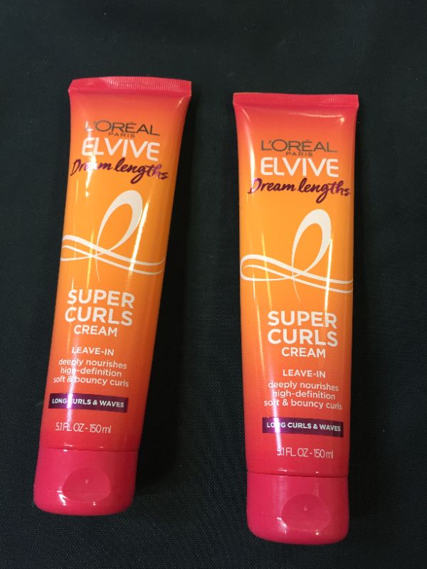 Photo 2 of 2 pack L'Oreal Paris Elvive Dream Lengths Super Curls Cream Leave-In, 5.1 Ounce
