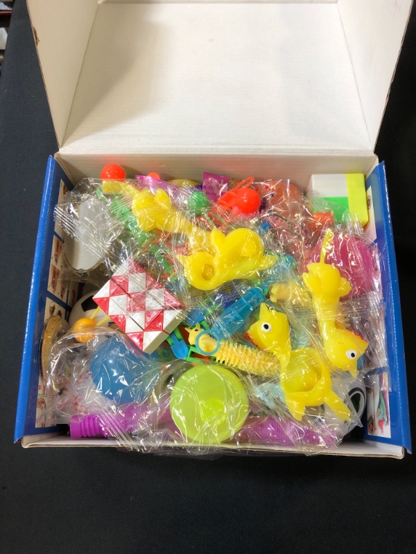 Photo 2 of (56 Pack) Fidget Sensory Toy Box Set Pop Popper Bulk Party Favor Stocking Stuffer Prize Anxiety Autism Stress Game Chest Carnival Prizes Pinata Classroom Treasure Gift for Girls Boys Kids Adults ADHD
