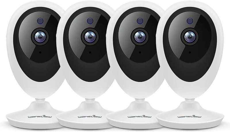 Photo 1 of Indoor Security Camera 4pcs, Wansview 1080PHD WiFi Indoor Camera, Baby Camera, Baby Monitor, Pet Camera, with Motion Detection Two-Way Audio Night Vision, Compatible with Alexa
