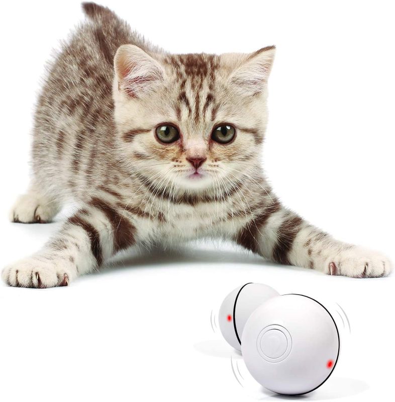 Photo 1 of YOFUN Smart Interactive Cat Toy - Newest Version 360 Degree Self Rotating Ball, USB Rechargeable Pet Toy, Build-in Spinning Led Light, Stimulate Hunting Instinct for Your Kitty
