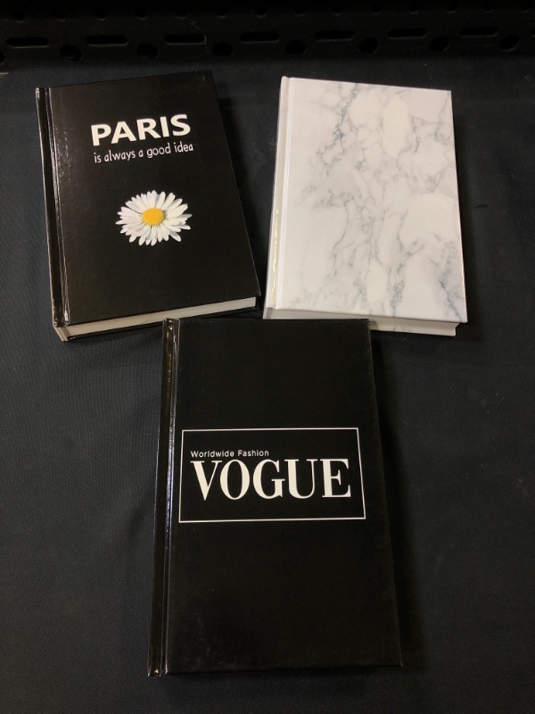 Photo 2 of 3 Piece Decorative Book, Black, White, and Gray Hardcover Modern Book, Fashion Design Book Set, Display for Coffee Tables,Shelves,Nightstand and More (Paris/London/Vogue)
