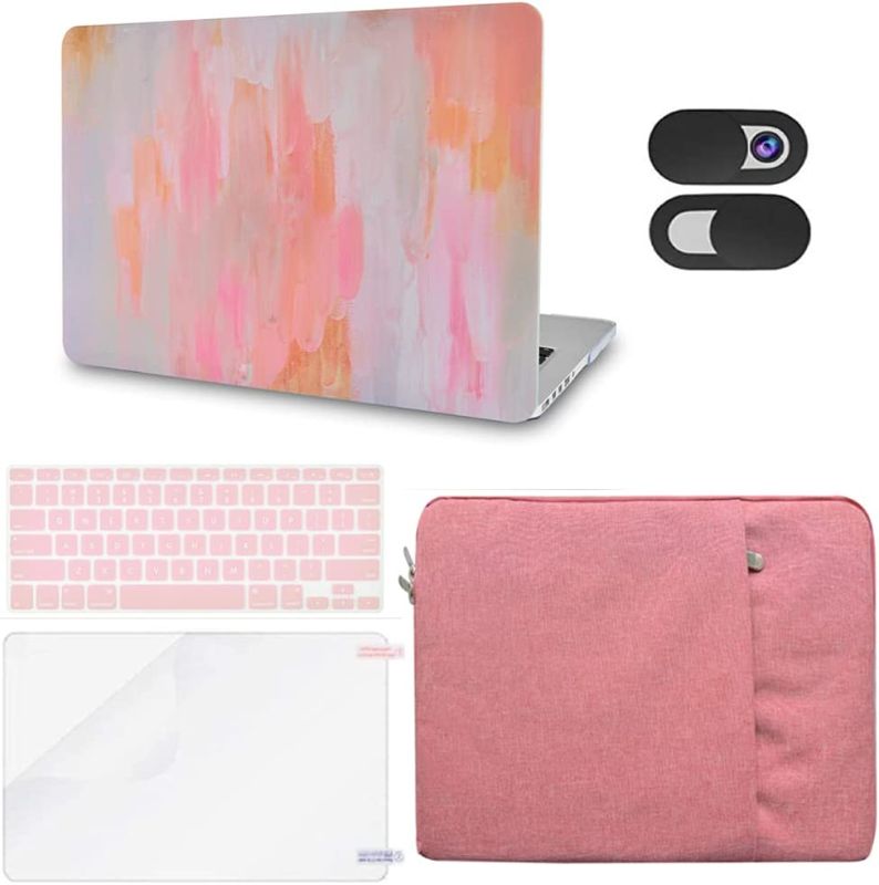 Photo 1 of LASSDOO Compatible with MacBook Pro 16 inch Case Cover 2022,2021 M1 Pro/Max A2485 with Touch ID Plastic Hard Shell + Sleeve + Webcam Cover + Keyboard Cover + Screen Protector (Mist 13)
