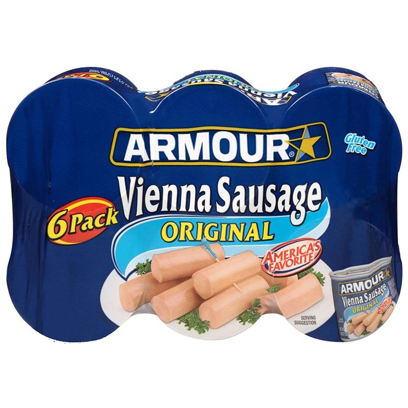 Photo 1 of Armour Star Vienna Canned Sausage, Original Flavor, 4.6 Oz, Pack of 6, 4.6 Ounce (Pack of 6) (07941)
2 pack - exp - june - 9 - 2024 
