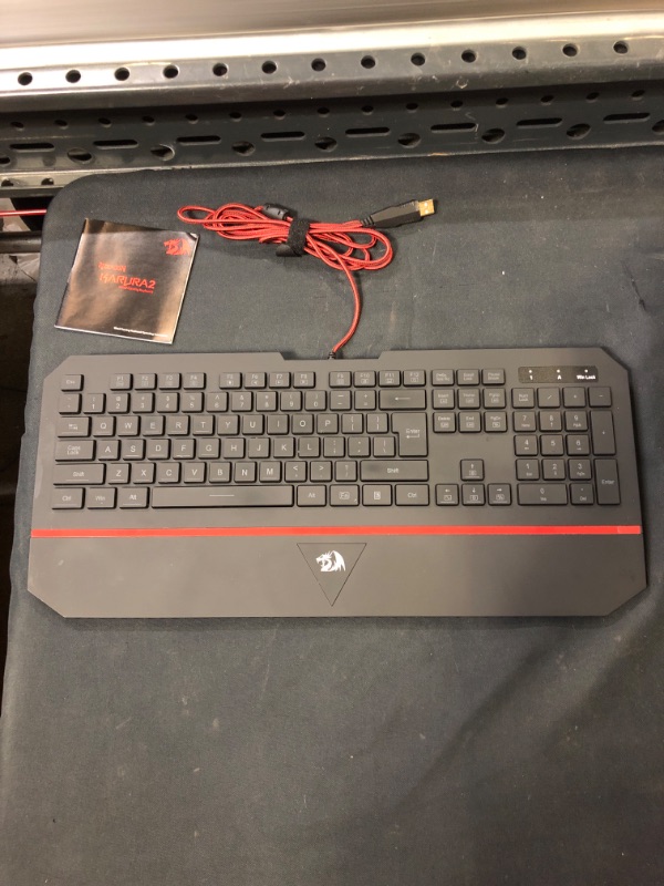 Photo 2 of Redragon K502 RGB Gaming Keyboard RGB LED Backlit Illuminated 104 Key Silent Keyboard with Wrist Rest for Windows PC Games (RGB Backlit)
