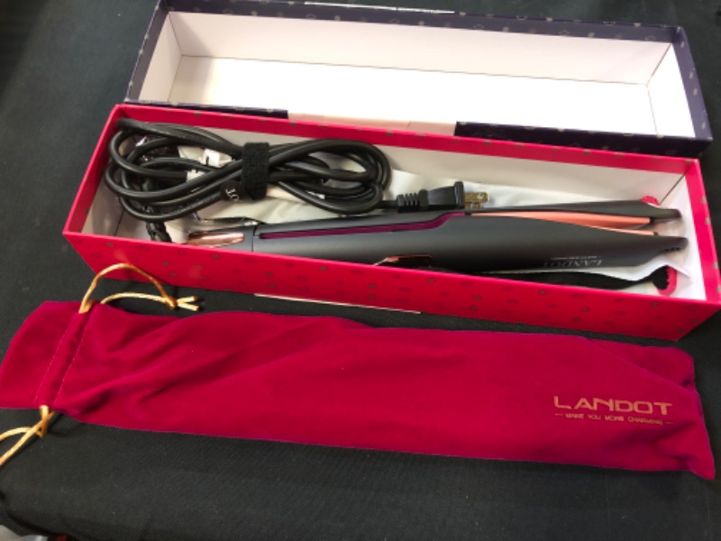 Photo 2 of LANDOT Hair Straightener and Curler 2 in 1