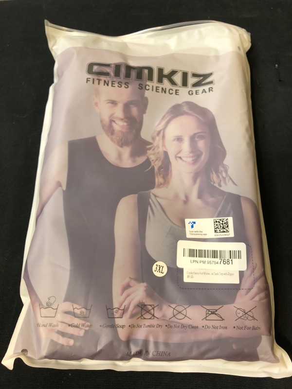 Photo 2 of Cimkiz Sauna Shirt for Women Sweat Vest Sauna Suit for Women Sauna Vest Adjustable Belt with Zipper