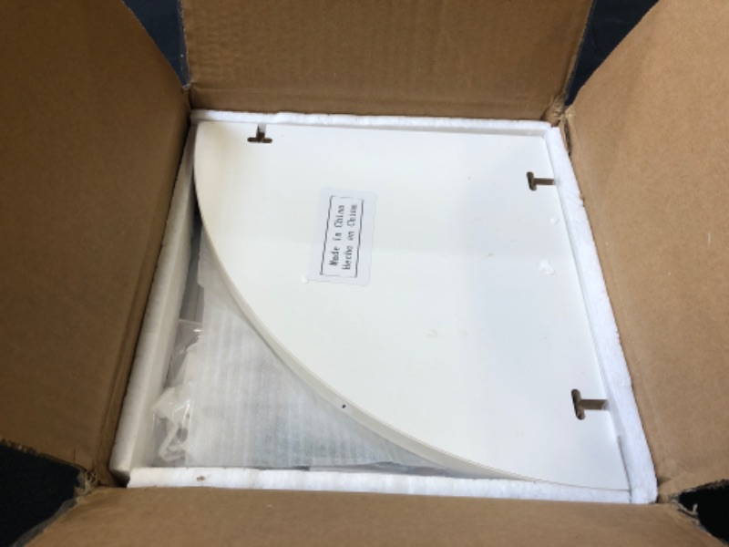 Photo 1 of 11 Inch Set of 2 Corner Wall Mounted Floating Shelf White,for Kitchen Room ,Living Room,Bathroom and Any Wall Corner Decor Display.
