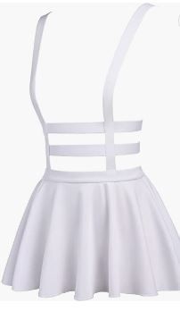 Photo 1 of Avidlove Women Sexy Skirt A-Line Suspender Skort Pleated Short Braces Skirt
- small 