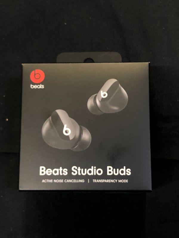 Photo 1 of Beats Studio Buds – True Wireless Noise Cancelling Earbuds – Compatible with Apple & Android, Built-in Microphone, IPX4 Rating, Sweat Resistant Earphones, Class 1 Bluetooth Headphones - Black
