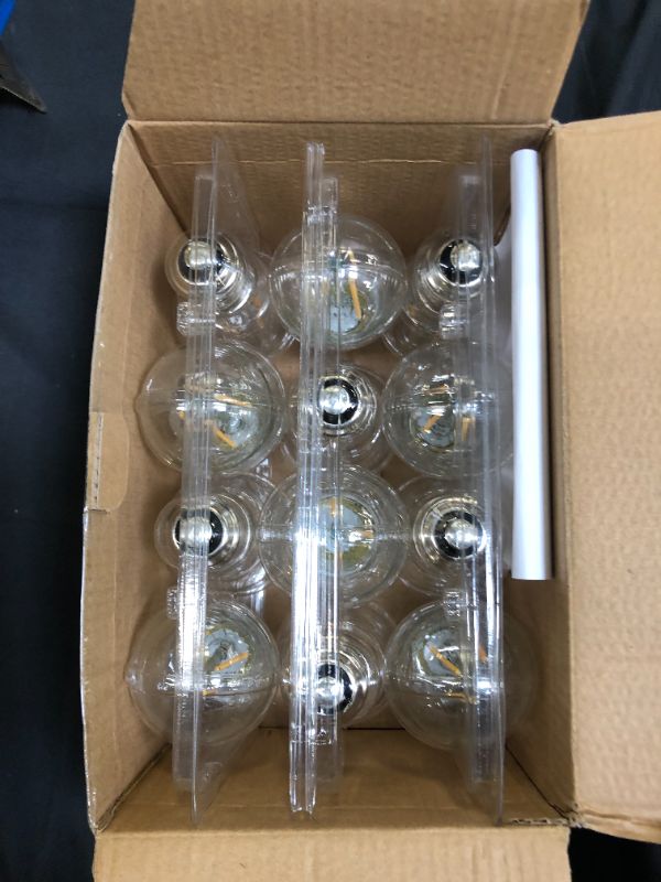 Photo 2 of 12-Pack Dimmable Globe A15 LED Bulbs 60W Equivalent, 6W Vintage E26 Edison Bulb 2700K Warm White, AC 120V, Great for Ceiling Fan, Bathroom Vanity Fixtures
