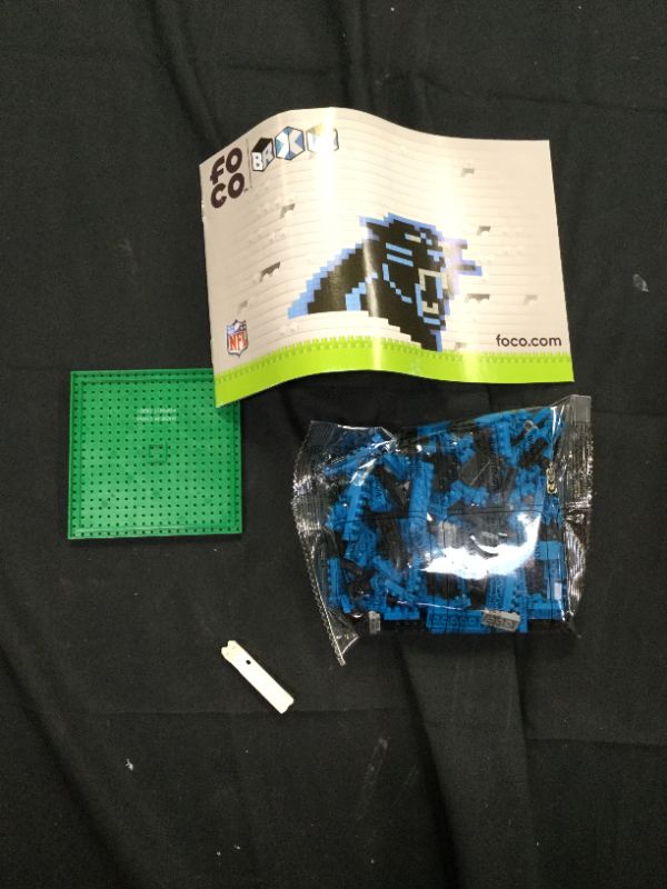 Photo 2 of Carolina Panthers 3D Primary Logo BRXLZ Puzzle