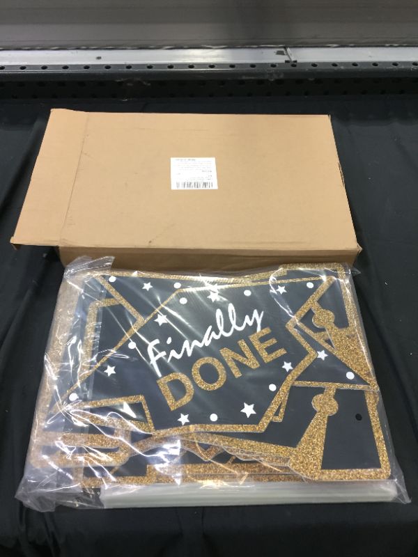 Photo 1 of 12 pack black and gold graduation yard signs 