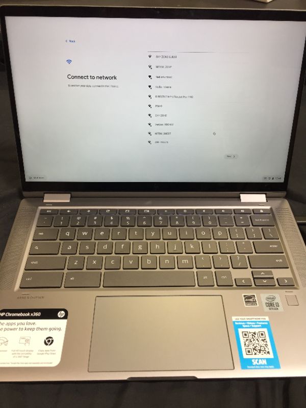 Photo 4 of 2020 Newest HP x360 2-in-1 14-inch FHD Touchscreen Chromebook – 10th Gen. Intel Core i3-10110U, 8GB RAM, 64GB eMMC, B&O Audio, WiFi 6, Backlit Keyboard, Fingerprint Reader - Mineral Silver