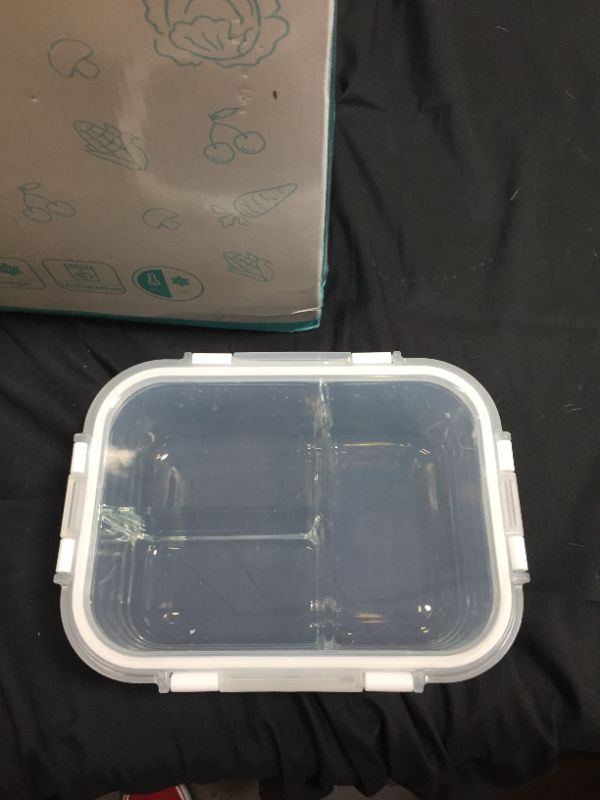 Photo 3 of Bayco 9 Pack Glass Meal Prep Containers 3 and 2 and 1 Compartment