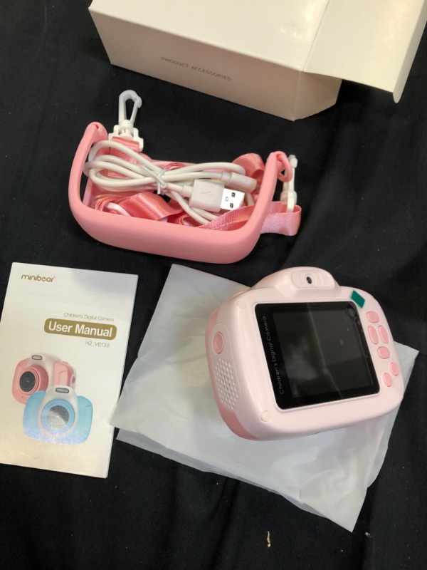 Photo 1 of Kids Camera for Girls 30MP Digital Camera for Kids Selfie Video Camera 2.4 Inch Screen Toddler Camera 3 4 5 6 7 8-10 12 Year Old Children Toy Camera Gifts for Kids Camcorder with 32GB TF Card