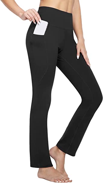 Photo 1 of BALEAF Yoga Pants with Pockets for Women 29"/ 32" Straight Leg High Waisted Slim Slacks Casual Workout Pants SMALL 
