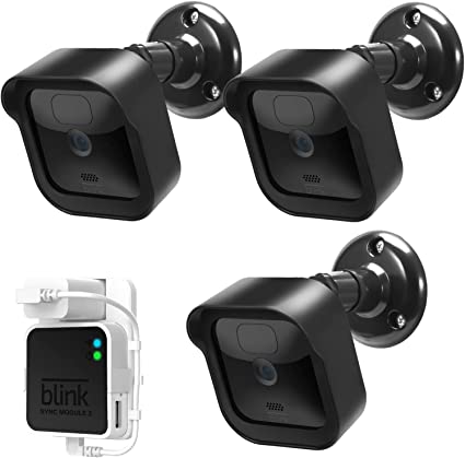 Photo 1 of All-New Blink Outdoor Camera Wall Mount, Weatherproof Protective Housing and 360 Degree Adjustable Mount with Blink Sync Module 2 Mount for Blink Outdoor Security Camera System (Black 3Pack)
