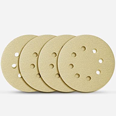 Photo 1 of 5 Inch 120 Grit Sanding Disc, 8 Hole Hook and Loop Aluminum Oxide Sanding Discs for Disc Sanders & Orbital Sanders - 50 Pack
