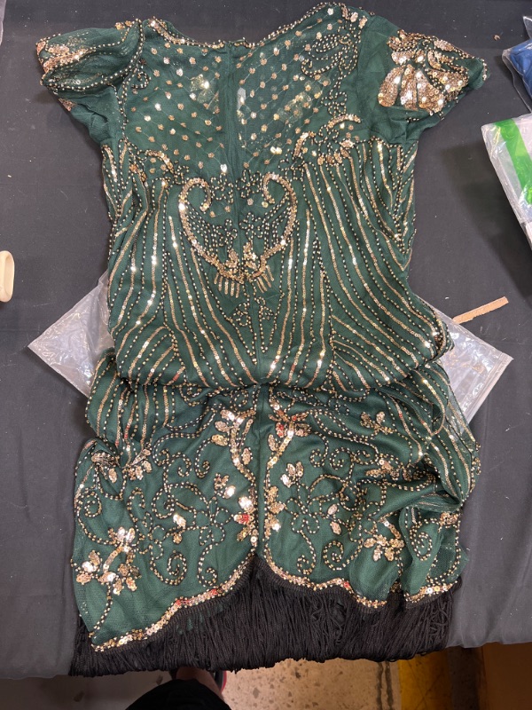 Photo 2 of BABEYOND Flapper Dresses 1920s Gatsby - Roaring 20s Sequin Beaded Dress Fringe Dress
SMALL