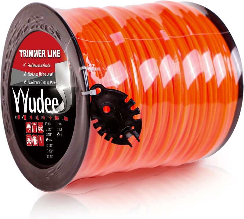 Photo 1 of 3 Pound Trimmer Line .105, String Trimmer Line Donut, Weed Eater String with Line Cutter, Orange Square