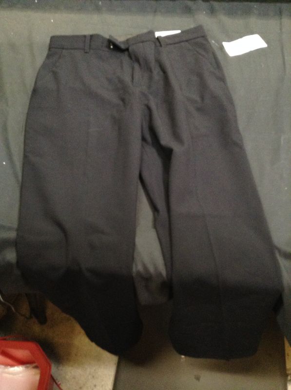 Photo 2 of Calvin Klein Boys' Flat-Front Suit Dress Pant, Straight Leg Fit & Hemmed Bottom, Belt Loops & Functional Front Pockets - SIZE 16 -