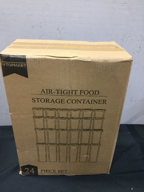 Photo 1 of Airtight Food Storage Containers with Lids, Vtopmart 24 pcs Plastic Kitchen and Pantry Organization Canisters for Cereal, Dry Food, Flour and Sugar, BPA Free, Includes 24 Labels…
FACTORY SEALED