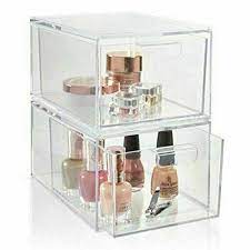 Photo 1 of AUDREY STACKABLE HALF WIDTH DRAWERS 4- 1/2'' TALL CLEAR (SMUDGES ON ITEM)