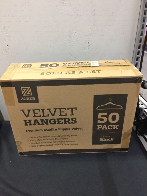 Photo 3 of ZOOBER VELVET HANGERS 50 PACK (50 HANGERS)