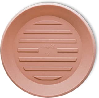 Photo 1 of Crescent Garden Universal Round Saucer, Circular Saucer for Potted Plants, Weathered Terracotta (10-Inch Inside Diameter)
