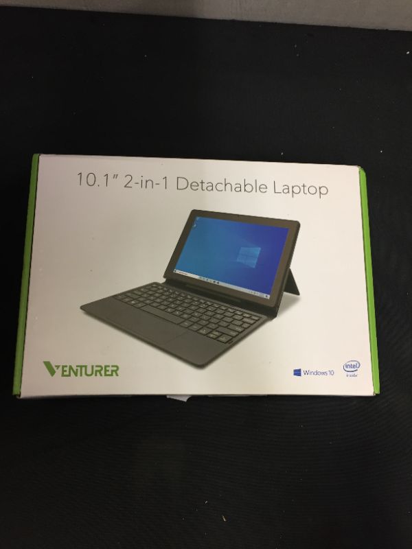 Photo 4 of Venturer 10 Inch Intel Celeron N4000 4GB RAM 64GB Storage Touch 2-in-1 Bluetooth WiFi Windows 10 (Free Upgrade to Windows 11 When Available) Tablet PC
(BOX IS DAMAGED)