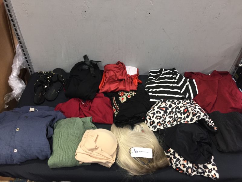 Photo 1 of FINAL SALE---- MISCELLANEOUS WOMEN'S CLOTHING AND ACCESSORIES SOLD AS IS (VARIOUS DIFFERENT SIZES AND STYLES)