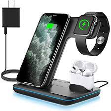 Photo 1 of WAITIEE Wireless Charger 3 in 1, 15W Fast Charging Station for Apple iWatch 6/5/4/3/2/1,AirPods Pro, Compatible with iPhone 13/12/12 Pro Max/11 Series/XS Max/XR/XS/X/8/8 Plus/Samsung Galaxy (White)
