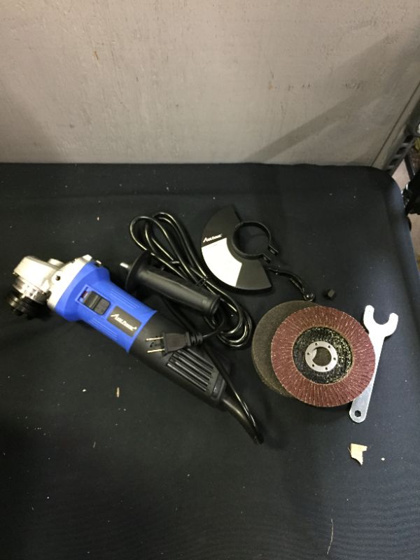 Photo 2 of AVID POWER 4-1/2'' ANGLE GRINDER (BLUE, POSSIBLE MISSING PIECES)