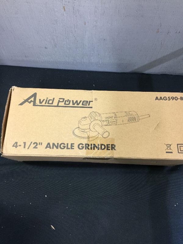 Photo 3 of AVID POWER 4-1/2'' ANGLE GRINDER (BLUE, POSSIBLE MISSING PIECES)