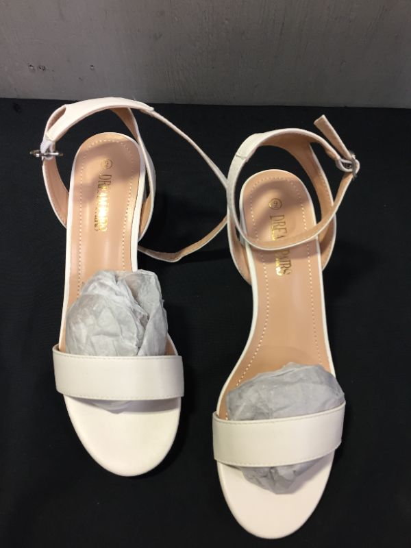 Photo 1 of DREAM PAIRS WOMENS HIGH HEELS WITH ADJUSTABLE STRAP (WHITE, SIZE 9)