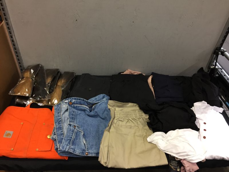 Photo 1 of FINAL SALE--- MISCELLANEOUS WOMENS/ MEN'S CLOTHING/ ACCESSORIES SOLD AS IS (VARIOUS SIZES AND STYLES)