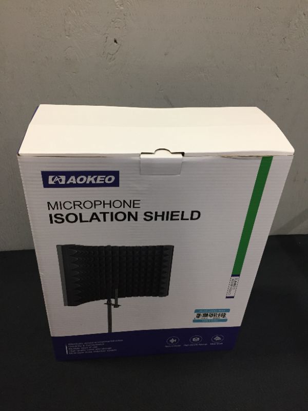 Photo 3 of Aokeo (AO-302) Professional Studio Recording Microphone Isolation Shield.High Density Absorbent Foam is Used to Filter Vocal. Suitable for Blue Yeti and Any Condenser Microphone Recording Equipment
