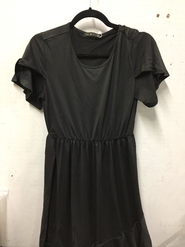 Photo 2 of LEVACA WOMEN'S PLAIN CASUAL FLOWY SHORT SLEEVE MIDI DRESS WITH BELT (SIZE M)