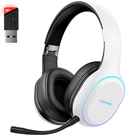 Photo 1 of 2.4GHz Wireless Gaming Headset for PS5, PS4, PC, Nintendo Switch, Dynamic EQ Ultra-Low Latency Bluetooth Gaming Headphones for Phone, 30H Playtime with Detachable Mic, 3.5MM Wired Mode for Xbox Series
