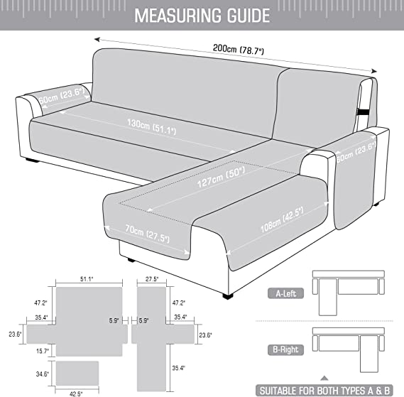 Photo 1 of (STOCK PHOTO IS JUST AN EXAMPLE AND COLOR MAY DIFFER FROM ACTUAL ITEM) TAOCOCO REVERSIBLE SOFA COVER 3 + 2 SEAT (GREY)