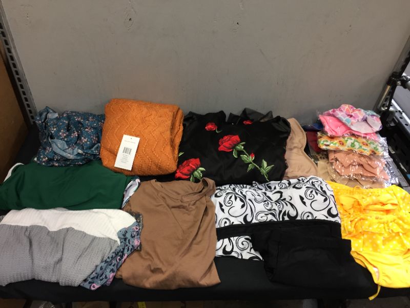 Photo 1 of FINAL SALE-- MISCELLANEOUS WOMEN'S CLOTHING/ ACCESSORIES SOLD AS IS ( VARIOUS DIFFERENT STYLES AND SIZES)