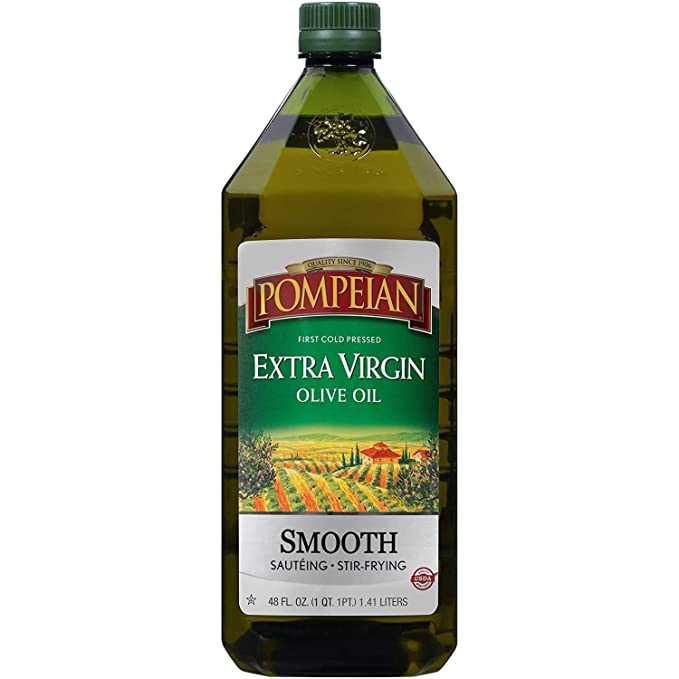 Pompeian Smooth Extra Virgin Olive Oil, First Cold Pressed, Mild and ...
