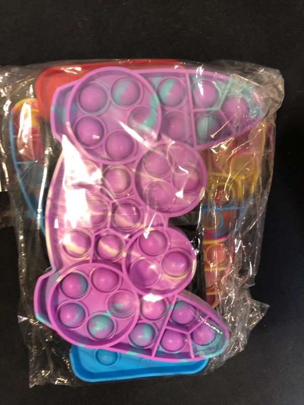Photo 1 of 3PCS Pop Fidget It Toy Pack, Push Popop Gamepad Tie Dye Game Board Pack Cheap, Cool Dog Push Bubble Fidget Sensory Toy Stress Reliever for Kids Adults Great Gift for Student Reward Party
