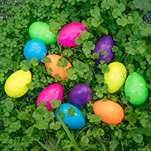 Photo 1 of 12 Pack Easter Eggs Filled with Animal Pull Back Toy Cars, Easter Basket Stuffers Surprise Easter Gifts Hunt Theme Party Favors Classroom Prize Supplies
