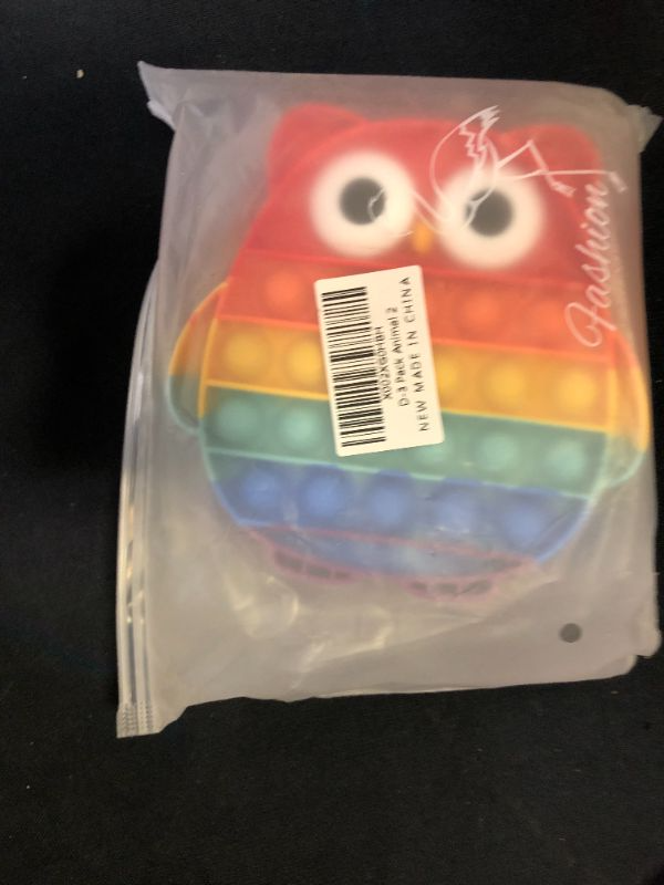 Photo 1 of 3 Pack Animal Popits Fidget Toys Packs, Autism Special Needs Stress Relief Silicone Pressure Relieving Toys, Octopus Frog and owl Squeeze Toys for Kids Boys Girls Party Favor Gifts
